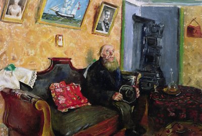 A condolence visit by Christian Krohg