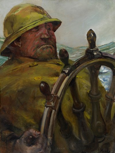 At the Helm by Christian Krohg