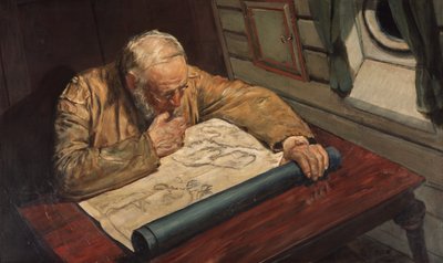 In The Chart House by Christian Krohg