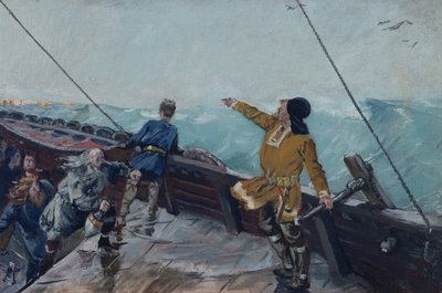 Leiv Eiriksson Discovers America by Christian Krohg