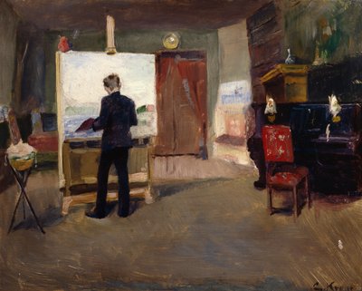 The Painter Nils Hansteen in the Studio by Christian Krohg