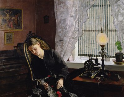 The seamstress by Christian Krohg