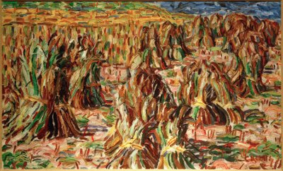Cornfield (Grain Stacks) by Christian Rohlfs