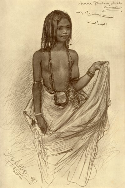 Bishari Girl, Aswan, Egypt, 1898 by Christian Wilhelm Allers