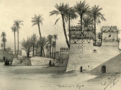 Houses in Nagada, Egypt, 1898 by Christian Wilhelm Allers