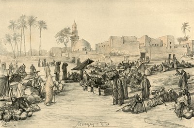 Marketplace, Asyut, Egypt by Christian Wilhelm Allers