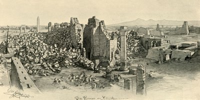 Ruined Temples at Karnak, Egypt by Christian Wilhelm Allers