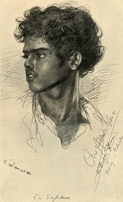 Sinhalese man, Colombo, Ceylon by Christian Wilhelm Allers