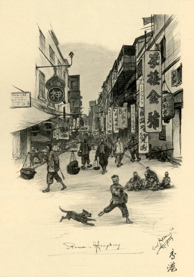 Street in Hong Kong by Christian Wilhelm Allers