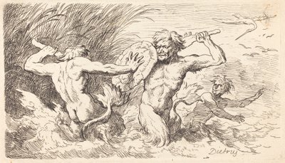 Battling Tritons by Christian Wilhelm Ernst Dietrich