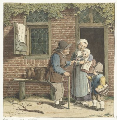 Grandfather Distributes Toys by Christina Chalon