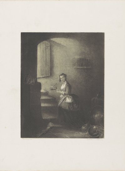 Woman with Mousetrap by Christoffel Bisschop