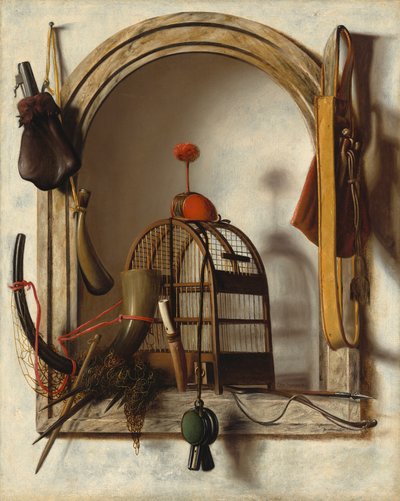 Niche with Falconry Gear by Christoffel Pierson