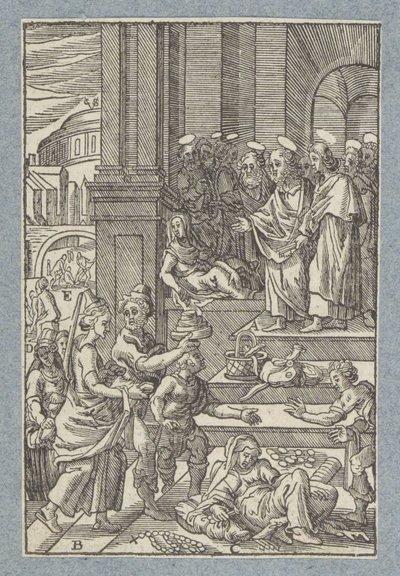 Ananias and Sapphira by Christoffel van Sichem (II)