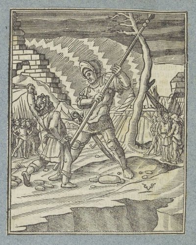 David Defeats Goliath by Christoffel van Sichem (II)