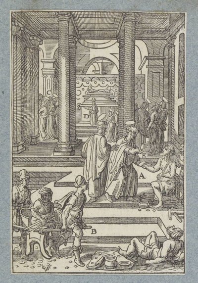 Peter Healing a Paralytic by Christoffel van Sichem (II)