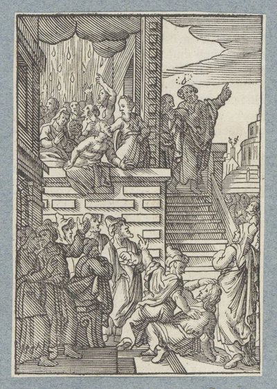Peter Preaching in Jerusalem by Christoffel van Sichem (II)