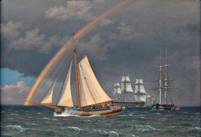 Rainbow over the Lake, 1836 by Christoffer Wilhelm Eckersberg