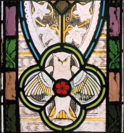 Owl and flower by Christopher Dresser