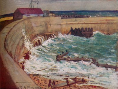High Tide, West Bay by Christopher Richard Wynne Nevinson