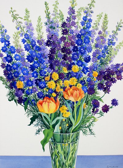 Larkspur and Delphiniums by Christopher Ryland