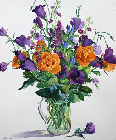 Orange and Purple Flowers by Christopher Ryland