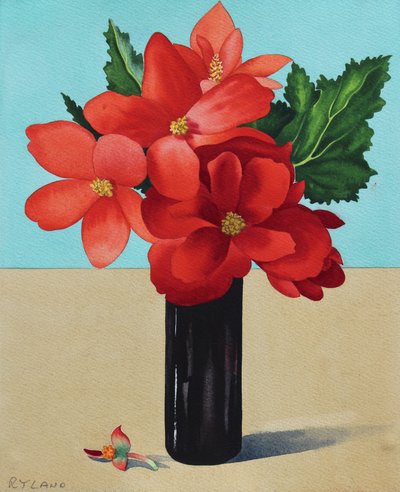 Red Begonias by Christopher Ryland