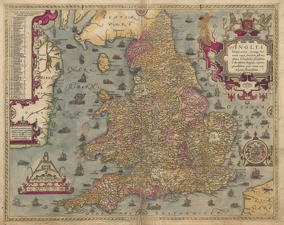 Anglia: England and Wales. 1579 by Christopher Saxton