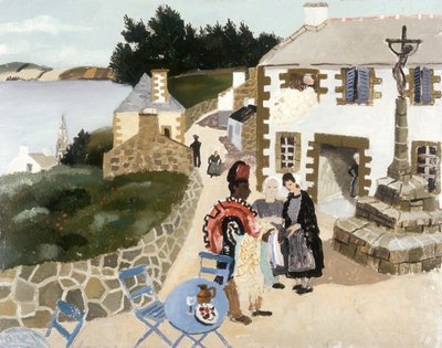 The rug seller, Treboul, 1930 by Christopher Wood