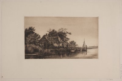 River Landscape by Cilius Johannes Konrad Andersen