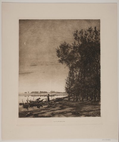 Trees by a Lake by Cilius Johannes Konrad Andersen