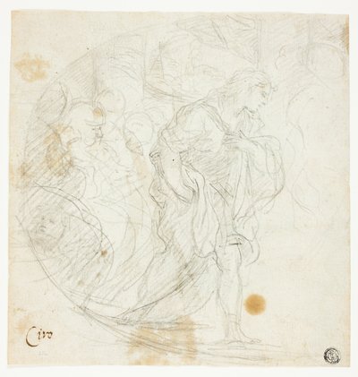 Unidentified Biblical Scene; Sketches by Ciro Ferri