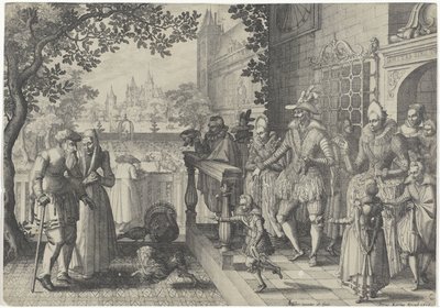 Rich Children, Poor Parents by Claes Jansz. Visscher (II)