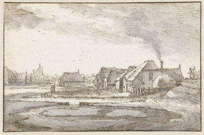 Spaarndammerdijk near the Braakjes by Claes Jansz. Visscher (II)