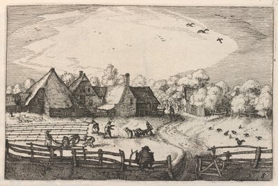 Farms and Bleaching-Fields by Claes Jansz Visscher