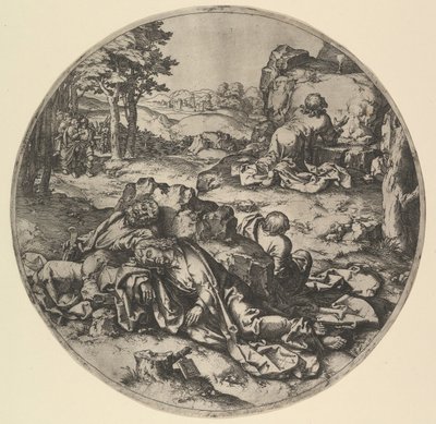 Christ in Gethsemane (copy) by Claes Jansz Visscher