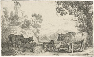 Landscape with Cattle by Claes Moeyaert