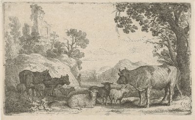 Landscape with Cattle by Claes Moeyaert