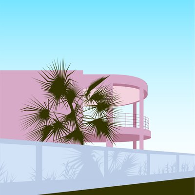 Art Deco Beach House by Claire Huntley