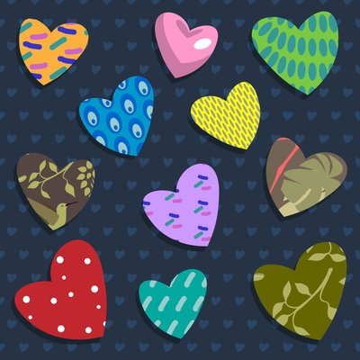 Love Hearts by Claire Huntley