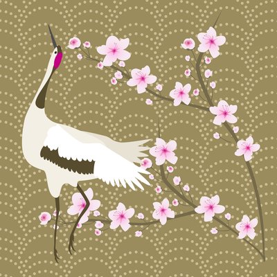 The Cherry Blossom and the Crane by Claire Huntley