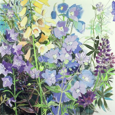 Delphiniums and Foxgloves by Claire Spencer