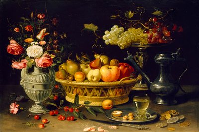 Still Life of Fruit and Flowers by Clara Peeters