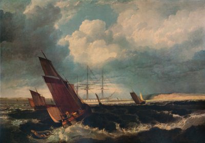 Guardship off the Nore, c. 1844 by Clarkson Stanfield
