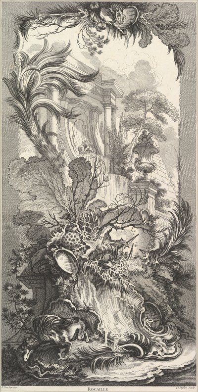 Rocaille Rock Garden by Claude Augustin Duflos