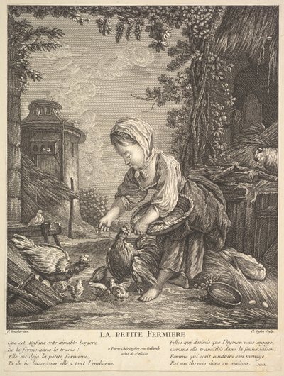 The Little Farm Girl, ca. 1753 by Claude Augustin Duflos