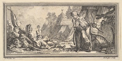 Turkish Soldiers Resting, 1746-47 by Claude Augustin Duflos