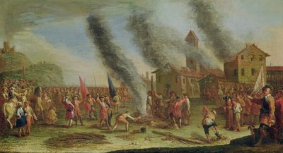 The Misery of War. The Pyre by Claude Callot