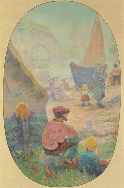 Fishermen at Etretat by Claude Emile Schuffenecker