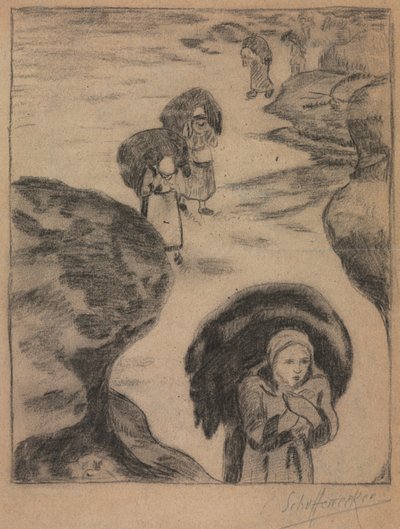 Seaweed Gatherers, Yport by Claude Emile Schuffenecker